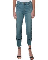 J Brand - Ruby Cropped High Rise Cigarette Jeans - Lyst