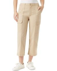 G.H. Bass & Co. - Outdoor Split-Hem Cropped Cargo Pants Cream Split-Hem Fts696 - Lyst