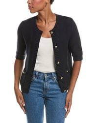Autumn Cashmere - Button Front Elbow Sleeve Jacket - Lyst