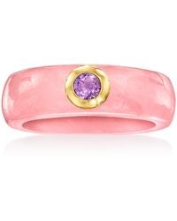 Ross-Simons - Jade And Amethyst Ring With 14Kt - Lyst