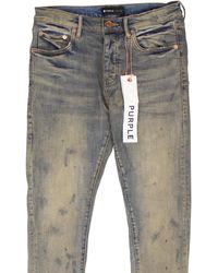 Purple Brand - Oil Repair Skinny Jeans - Indigo - Lyst