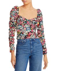 Wayf - Floral Smocked Cropped - Lyst