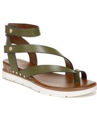 Franco Sarto - Daven Faux Leather Ankle Strap Wedge Sandals - Lyst