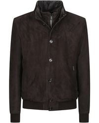 Moorer - Janos-Ur Suede Stand-Collar Bomber Jacket - Lyst