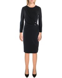 Lauren by Ralph Lauren - Silver Ring Jersey Cocktail And Party Dress - Lyst