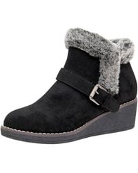 Cushionaire - Rhodes Faux Suede Winter Booties - Lyst