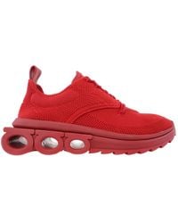 Ferragamo - Ferragamo Nima Knit Gancini Low-Top Sneakers - Lyst