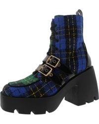 Betsey Johnson - Cotton Lace-up Combat Mid-calf Boots - Lyst