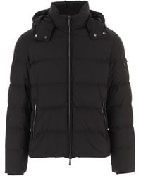 Moorer - Quilted Technical Fabric Jacket With Adjustable Hood - Lyst