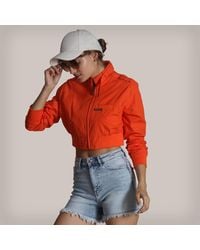 Members Only - Mini Cropped Racer Jacket - Lyst