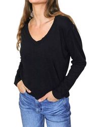 PERFECTWHITETEE - Jimi Long Sleeve V-Neck Tee - Lyst