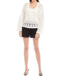 Fifteen Twenty - Nila Hand Crochet Pullover Sweater - Lyst