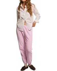 PERFECTWHITETEE - Giselle Poplin Long Sleeve Button Up Top - Lyst