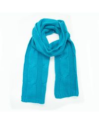 Portolano - Chunky Scarf With Cables - Lyst