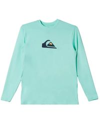 Quiksilver - Boys Solid Streak T-Shirt Light Crew Neck Swimwear Erk1920 - Lyst