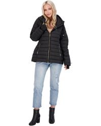 Jessica Simpson Quilted Packable Puffer Coat - Black