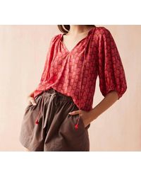 Omika - Isla Elastic Sleeve Blouse - Lyst