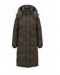 Woolrich - Long Quilted Hooded Puffer Coat - Lyst