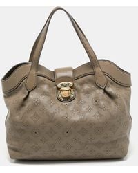 Louis Vuitton - Taupe Monogram Mahina Leather Cirrus Pm Bag - Lyst