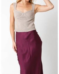 Olivaceous - Bustier Sweater Top - Lyst