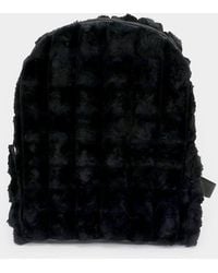 Fashnzfab - Quilted Solid Faux Fur Backpack Bag - Lyst