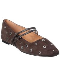 Madewell - Greta Double Strap Suede Flat - Lyst