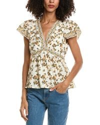 Max Studio - V-Neck Flutter Sleeve Top - Lyst