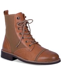 Dingo - Andy Leather Cap Toe Combat & Lace-up Boots - Lyst