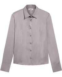 Pence - Long-Sleeved Fabric Button-Up Shirt - Lyst