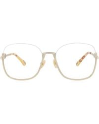 Chloé - Square-Frame Metal Optical Frames - Lyst