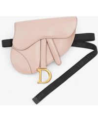 Dior - Saddle Belt Bag Nude Leather - Lyst