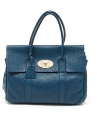 Mulberry - Teal Leather Bayswater Satchel - Lyst