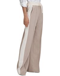Reiss - May Wide Side Stripe Wide Leg Trouser - Lyst