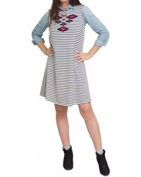Thml - Tara Embroidered Stripe Dress - Lyst