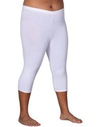 On The Plus Side - Plus Size Cotton Jersey Capri Leggings - Lyst