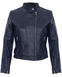 Infinity Leather - Leather Biker Jacket-Celaya - Lyst