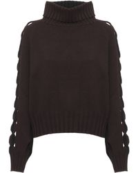 D. EXTERIOR - Cut-Out Wool Cashmere Turtleneck Sweater - Lyst