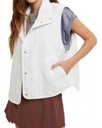 Wishlist - Quilted Button-Up Vest - Lyst
