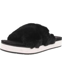 Koolaburra - Roubie Fuzz Faux Fur Flat Slide Sandals - Lyst