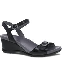 Dansko - Arielle Leather Wedge Sandals - Lyst