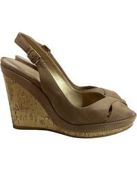 Stuart Weitzman - Peep-Toe Slingback Wedge Pumps - Lyst