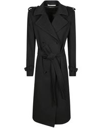 Tagliatore - Double-Breasted Cashmere Trench Coat With Belted Waist - Lyst