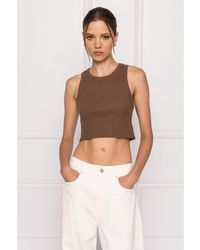 Lamarque - Elicia Ribbed Crop Tank Top - Lyst