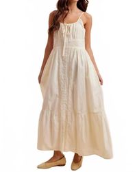 In-Loom - Gathered Cotton Button Down Maxi Dress - Lyst