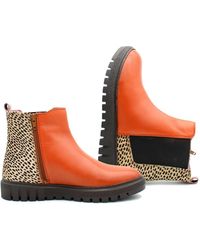 Soruka - Ankle Leather Boot With Animal Print - Lyst