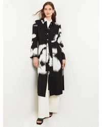 Misook - Floral Jacquard Recycled Knit Trench Coat - Lyst