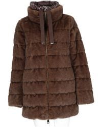 Herno - Quilted High-Collar Polyester Down Coat - Lyst