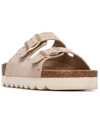 Xti - Refresh Collection Eyelets Double Strap Buckle Flat Sandals - Lyst