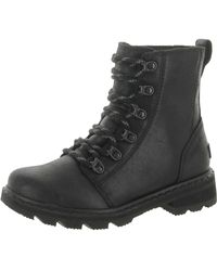 Sorel - Lennox Leather Pull On Combat & Lace-up Boots - Lyst