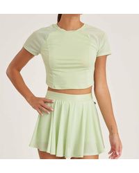 Thrive Societe - Mesh Performance Cropped Tee - Lyst